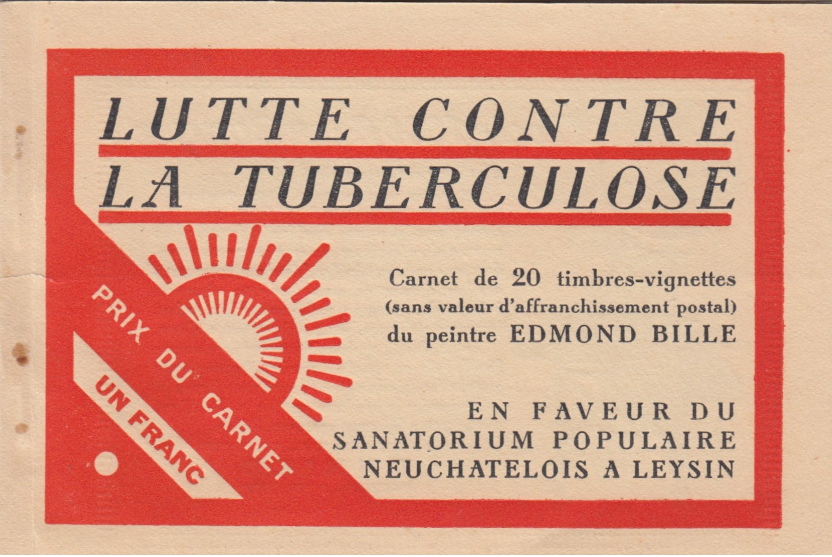 Lutte Contre La TuberculosePoster Stamp Booklet , France , 00-10s - Other & Unclassified