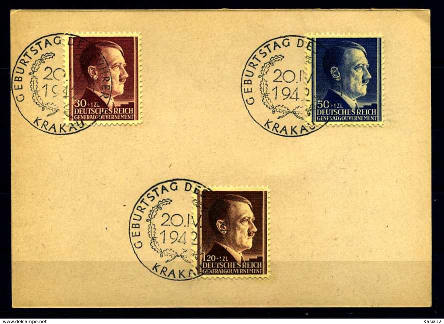 Z04871)GG 89/91 FDC-Karte - Besetzungen 1938-45