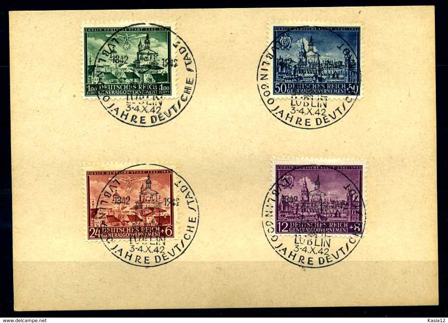 Z04888)GG 92/95 FDC-Karte - Besetzungen 1938-45