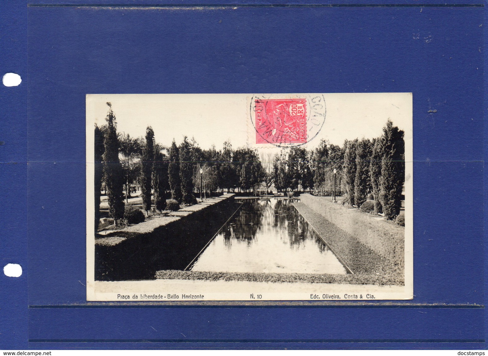 ##(ROYBOX1)-Postcards- Brazil - Belo Horizonte - Praca Da Liberdade - Used 1931 To France - Belo Horizonte