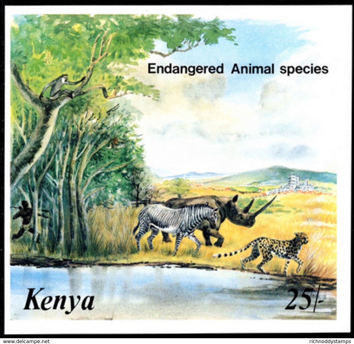 Kenya 1985 Endangered Species Souvenir Sheet Unmounted Mint. - Kenya (1963-...)