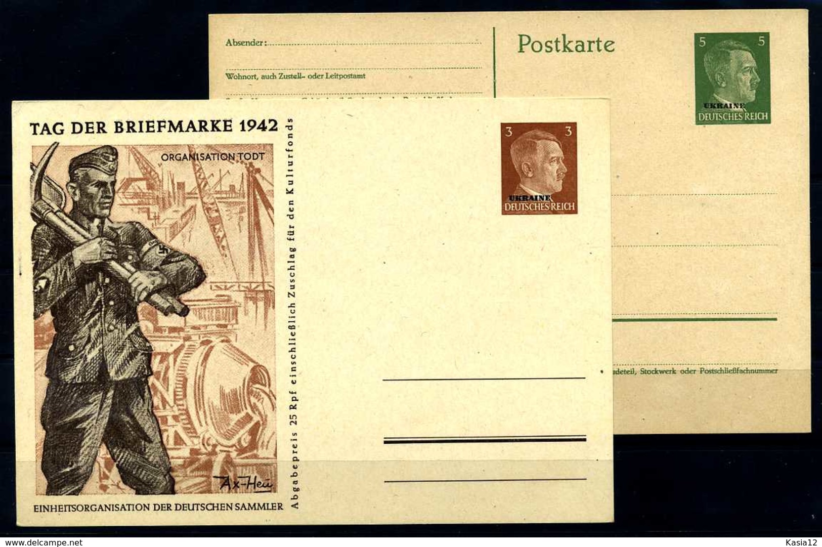 Z12840)Ukraine GA P 2 + P 4 Ungebraucht - Besetzungen 1938-45