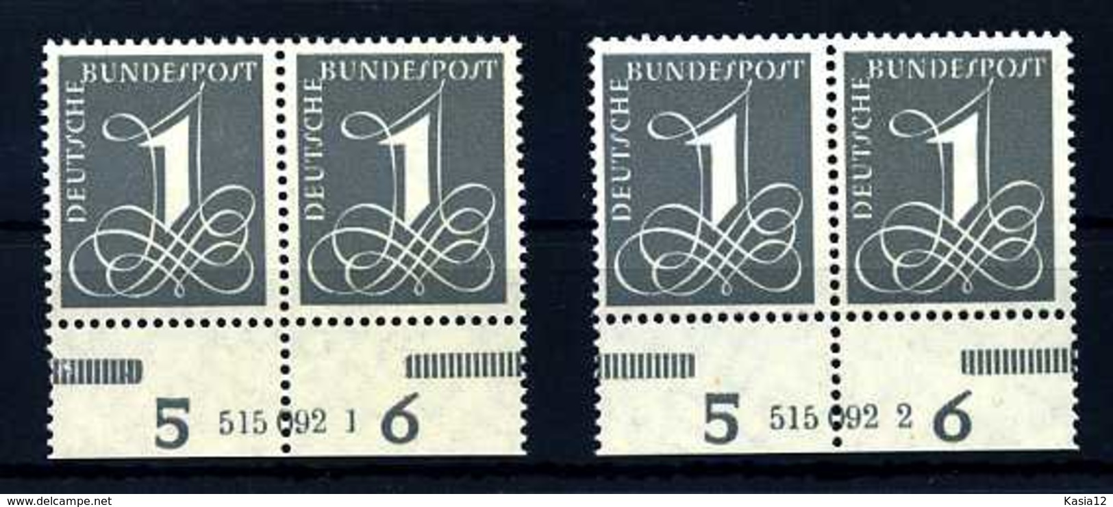 Z27513)Bund 227, 2 Verschiedene HAN** - Neufs