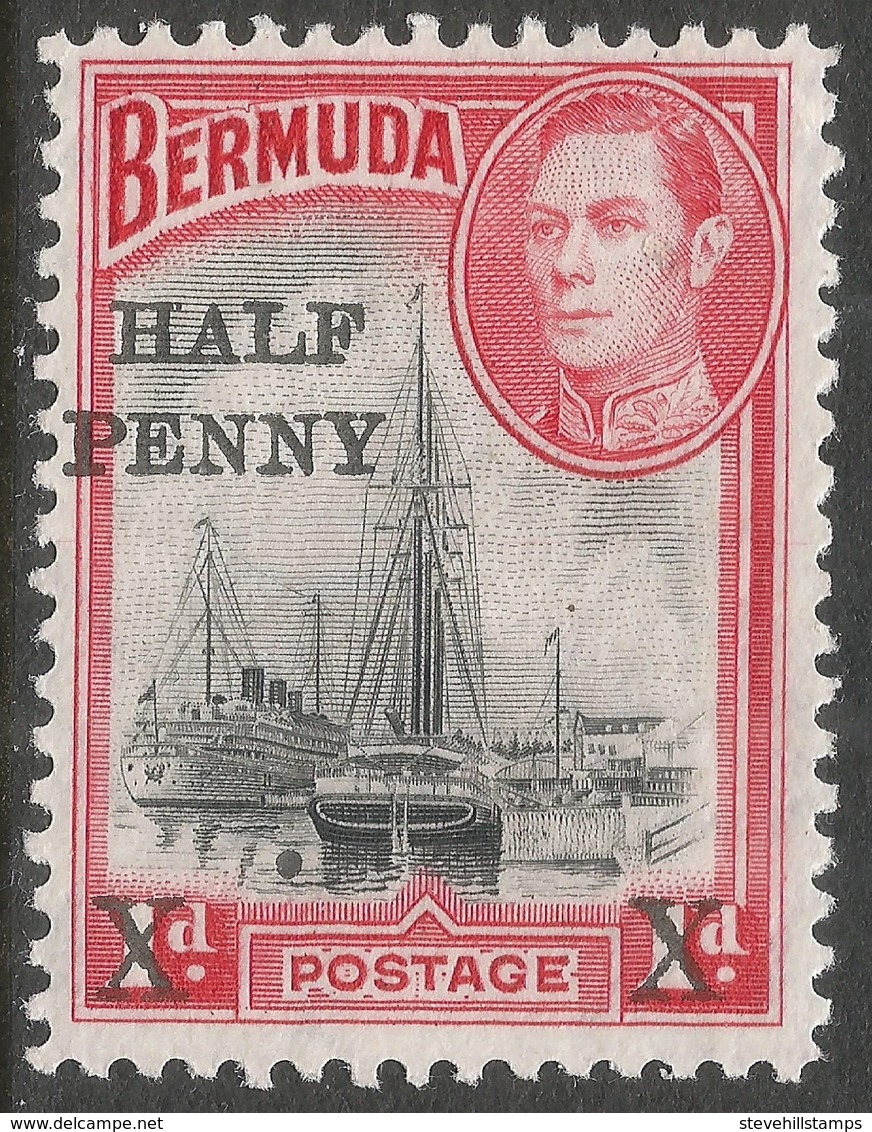 Bermuda. 1940 Surcharge. ½d On 1d MH SG 140 - Bermuda