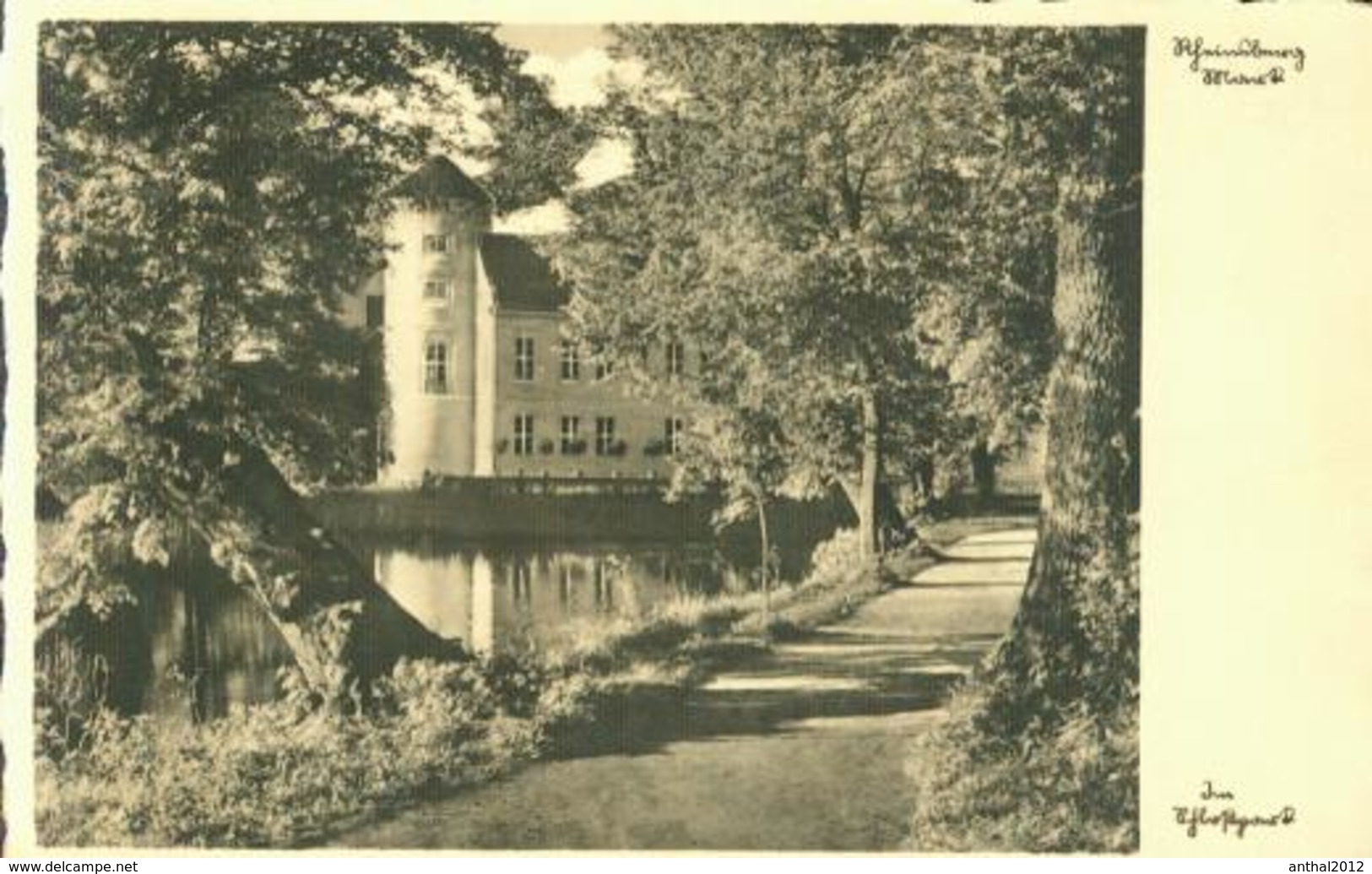 Rarität Seltene AK Rheinsberg Mark Schloßpark Gezackt 31.5.1934 Nach Berlin - Rheinsberg