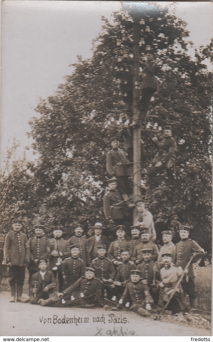 Von Bodenheim Nach Paris-Postkarte 1.Weltkrieg. - Altri & Non Classificati