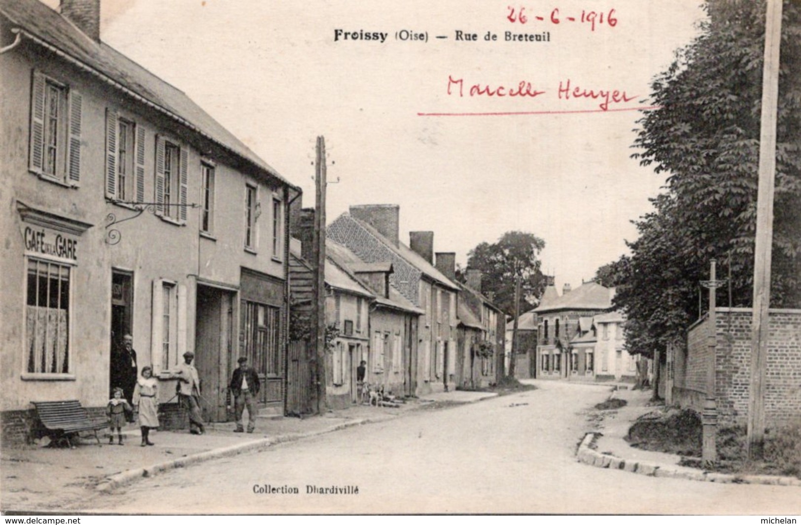 CPA   60  FROISSY---RUE DE BRETEUIL---1916---PETITE ANIMATION - Froissy