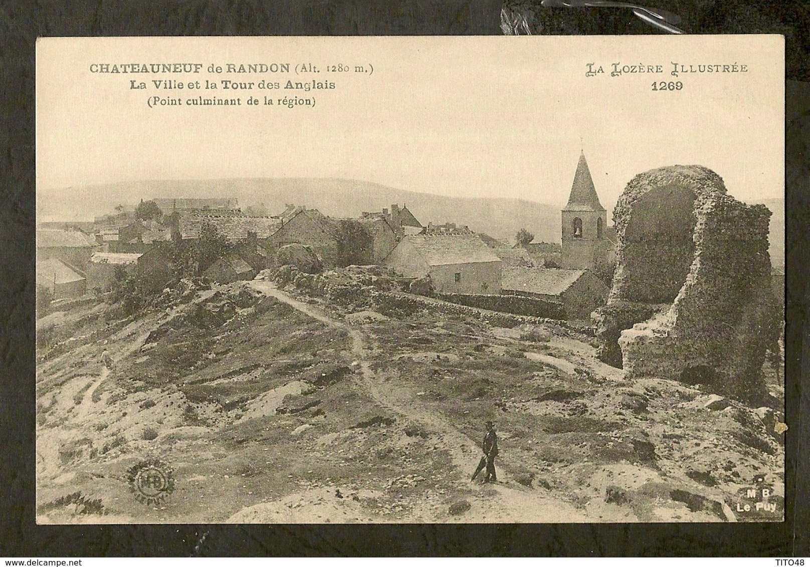 CP - LOZERE-48 - Chateauneuf De Randon - La Ville Et La Tour Des Anglais - Chateauneuf De Randon