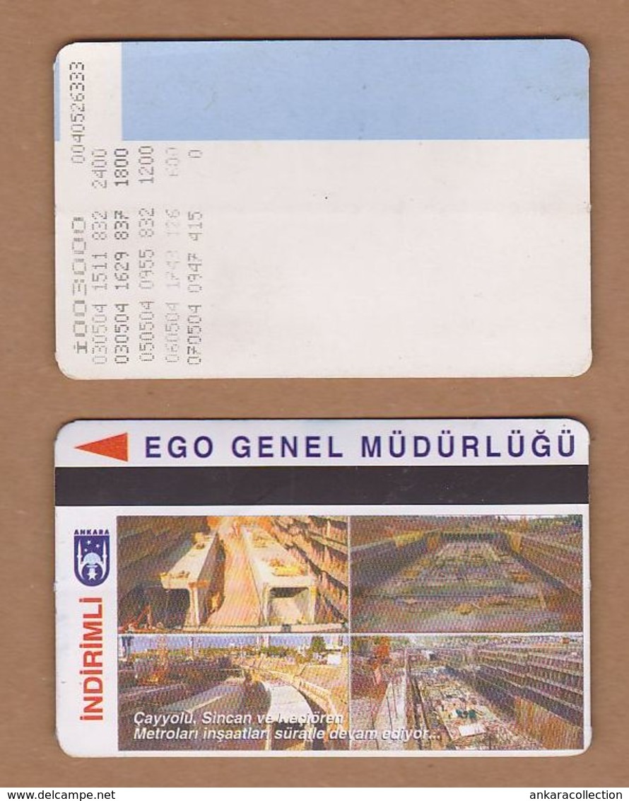 AC - SUBWAY MULTIPLE RIDE METROCARD, BUS CARD #2 ANKARA, TURKEY - Autres & Non Classés