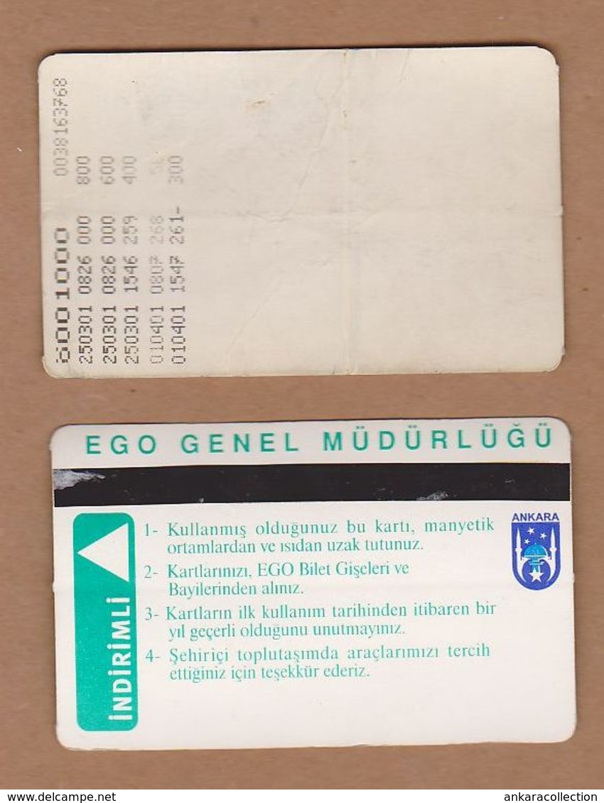 AC - SUBWAY MULTIPLE RIDE METROCARD, BUS CARD #7 STUDENT ANKARA, TURKEY - Autres & Non Classés