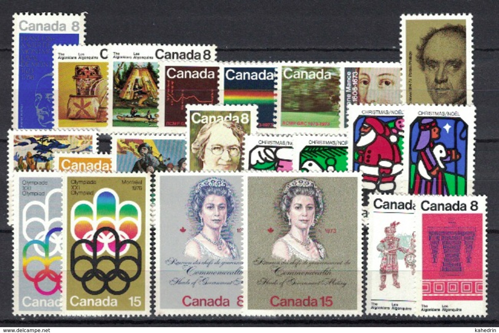 Canada 1973, Lot Of 22 Stamps **, MNH - Ongebruikt