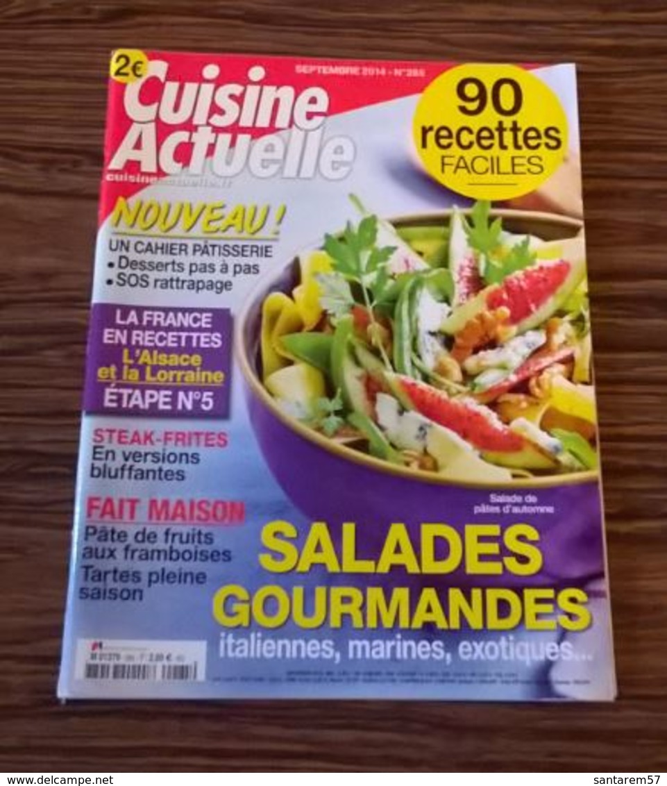 Magazine Cuisine Actuelle 285 Septembre 2014 Salades Gourmandes - Cooking & Wines