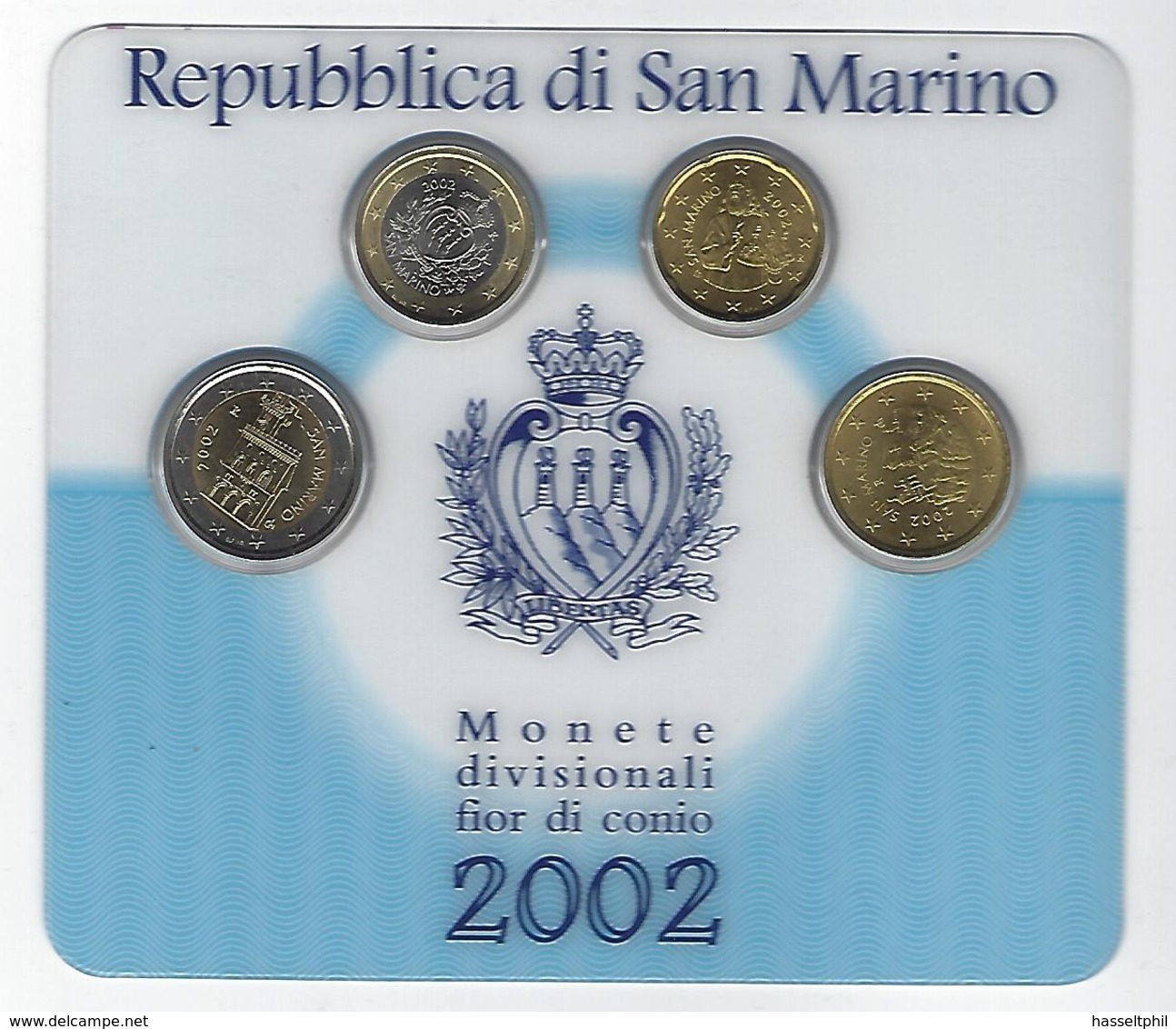 SAN MARINO EUROMUNTEN Short Set 20 + 50 Cent + 1 + 2 Euro - San Marino