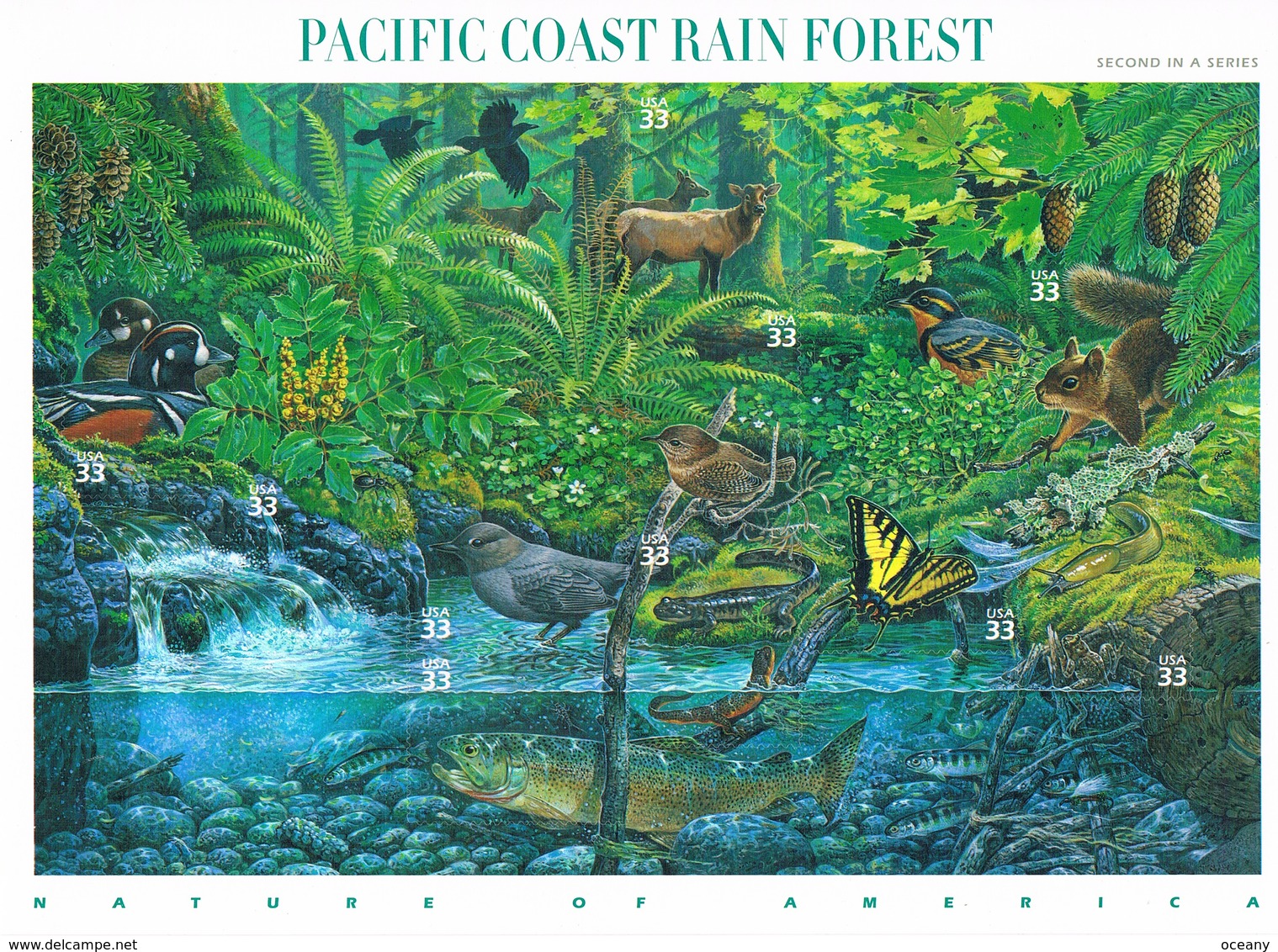 Etats-Unis - Forêt Tropicale Humide De La Côte Pacifique 3028/3037 (année 2000) ** - Neufs