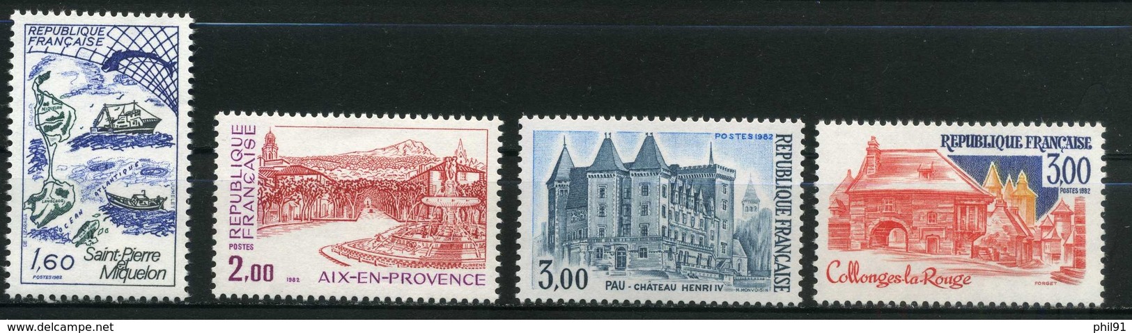 FRANCE     Série Touristique     N° Y&T  2193 à 2196  ** - Neufs