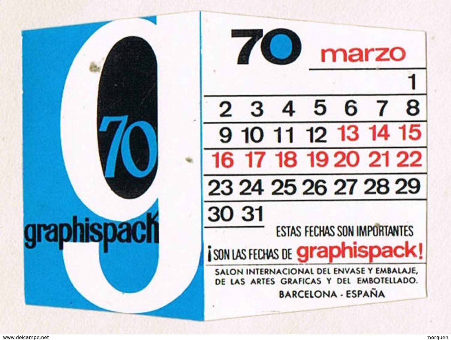 30954. Carta BARCELONA 1970. Graphispack 70. Label, Viñeta Graphispack - Cartas & Documentos