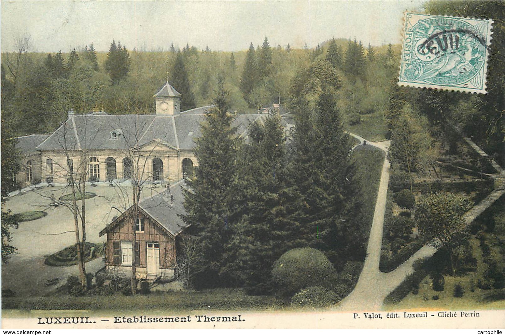 70 - LUXEUIL - Lot De 2 Cpa En Couleur - Etablissement Et Parc En 1905 - Luxeuil Les Bains