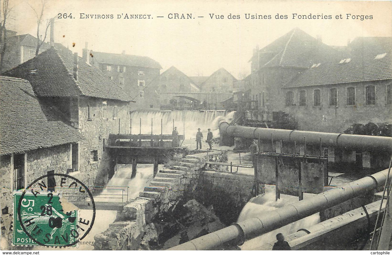 74 - CRAN GEVRIER - Vue Des Usines Des Fonderies Et Forges En 1908 - Altri & Non Classificati