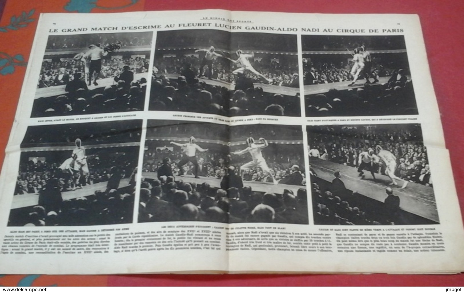 Miroir Des Sports N°83 2 Février 1922 Lucien Gaudin Aldo Nadi,Hockey Sur Glace Chamonix,Traversée Sahara Automobile - Sport