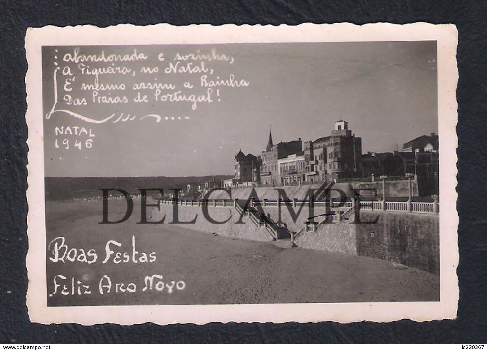 REAL PHOTO PORTUGAL FIGUEIRA DA FOZ NATAL DE 1946 (É UMA FOTO) - Otros & Sin Clasificación