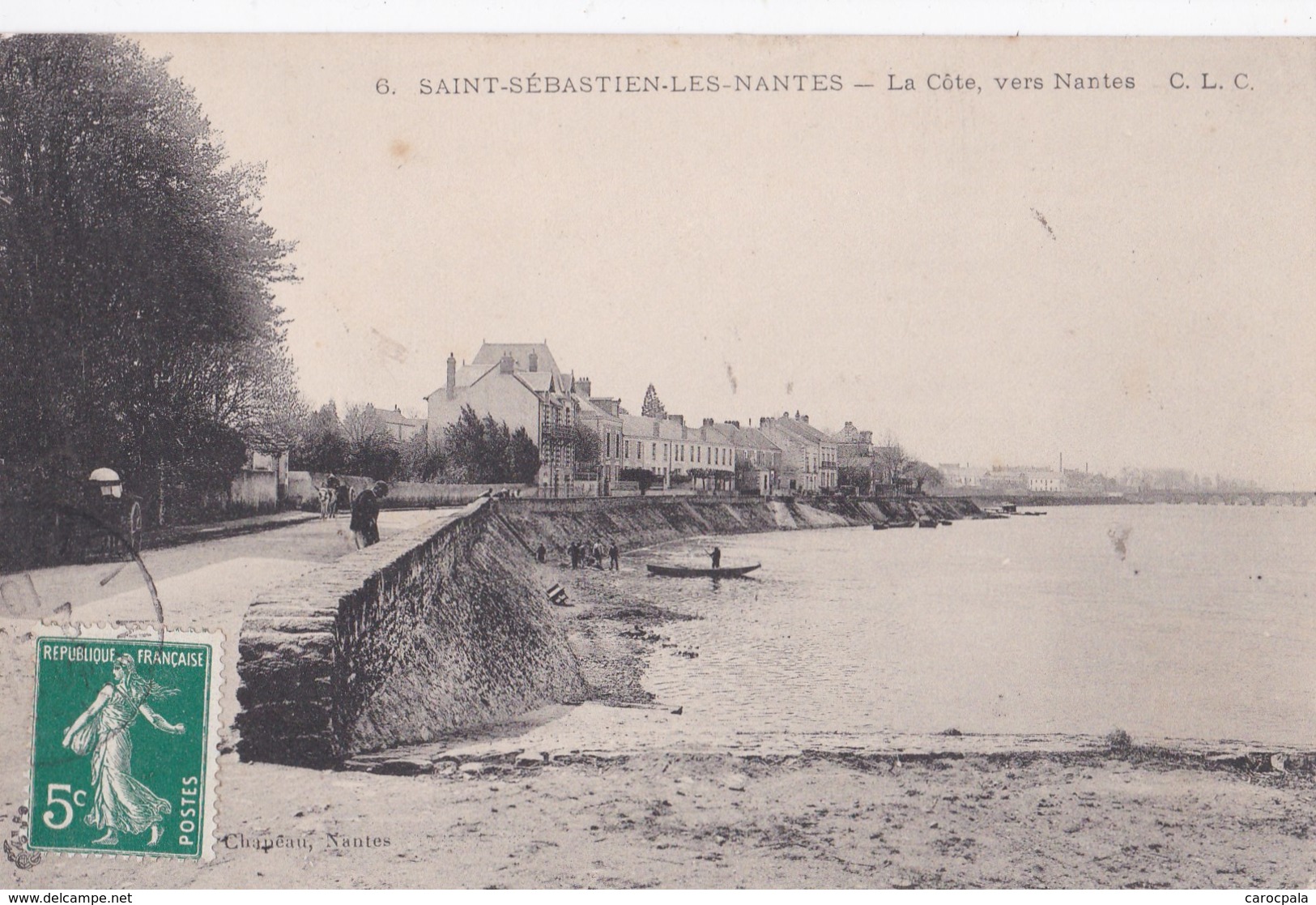 Carte 1910 SAINT SEBASTIEN LES NANTES / LA COTE VERS NANTES - Saint-Sébastien-sur-Loire