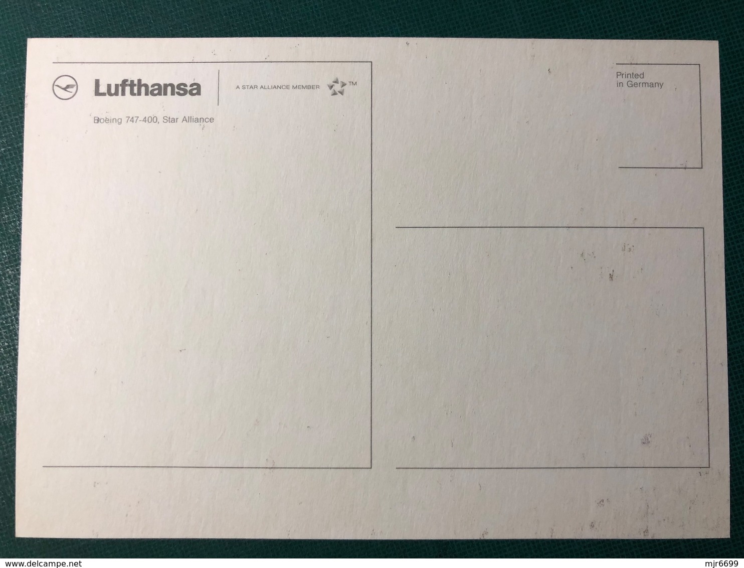 GERMANY LUFTHANSA PICTURE POST CARD - BOEING 747-400, STAR ALLIANCE - Sonstige & Ohne Zuordnung