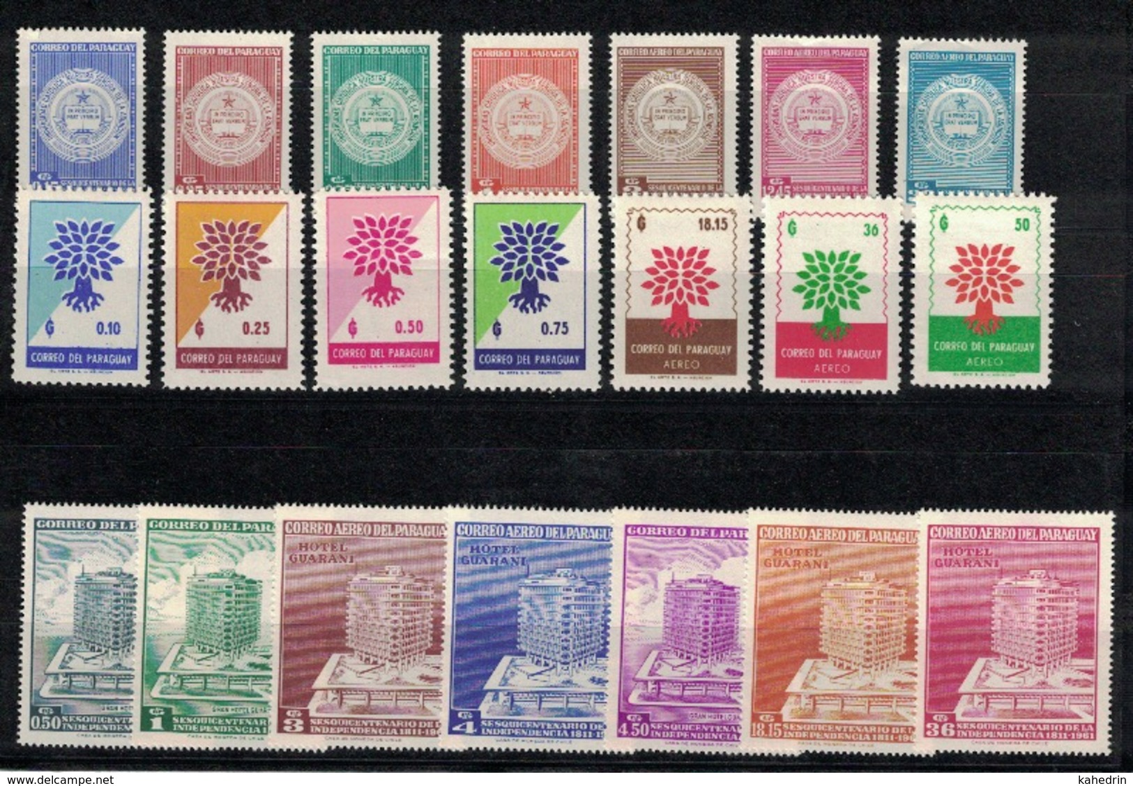 Paraguay 1961, 3 Series: Hotel Guarani, World Refugee, University **, MNH (READ!!!) - Paraguay