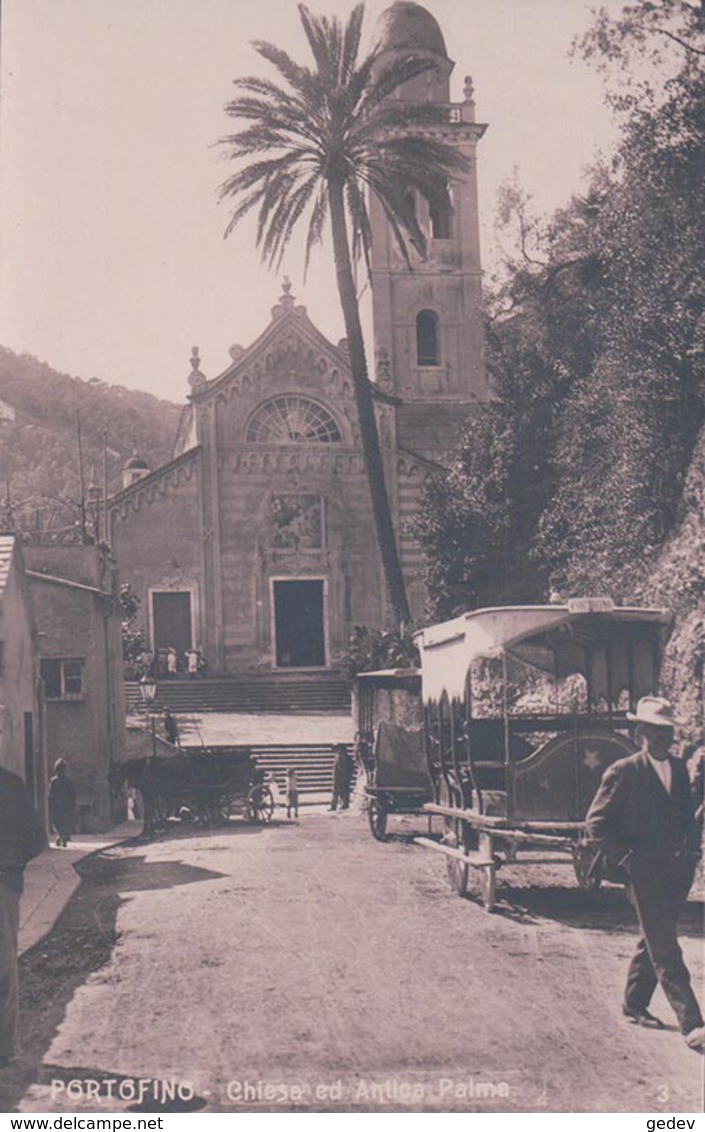 Italie, Portofino Chiesa Ed Antica Palma, Automobiles (40) - Altri & Non Classificati