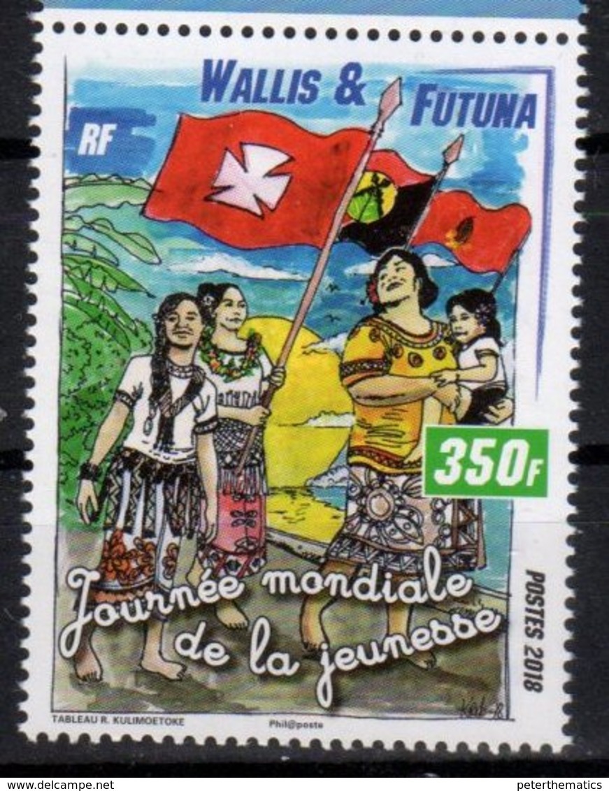 WALLIS ET FUTUNA, 2018, MNH,WORLD YOUTH DAY , FLAGS,  1v - Other & Unclassified