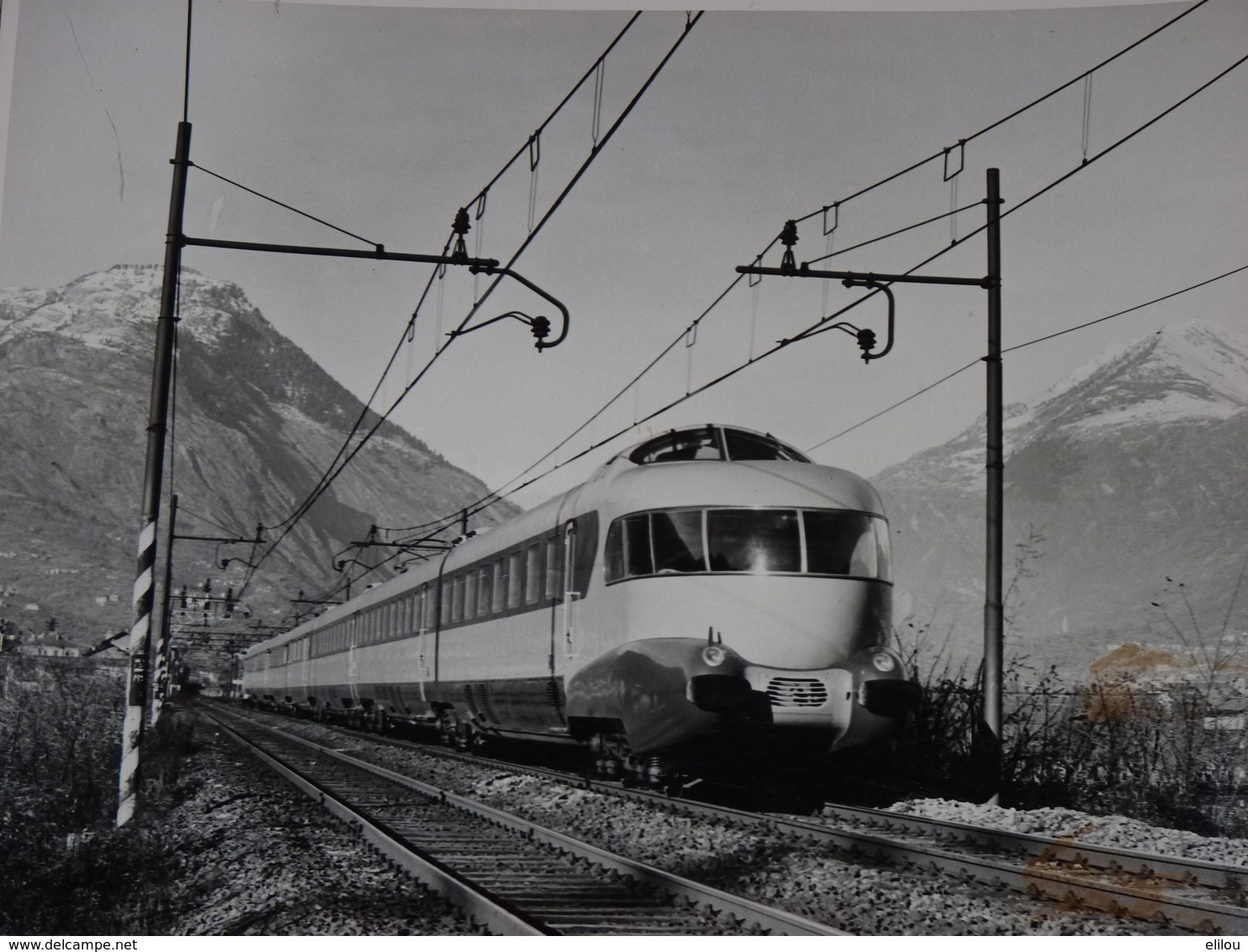 Photo Ancienne Train Locomotive Treno Stazione Gare Italie Italia - Stazioni Con Treni