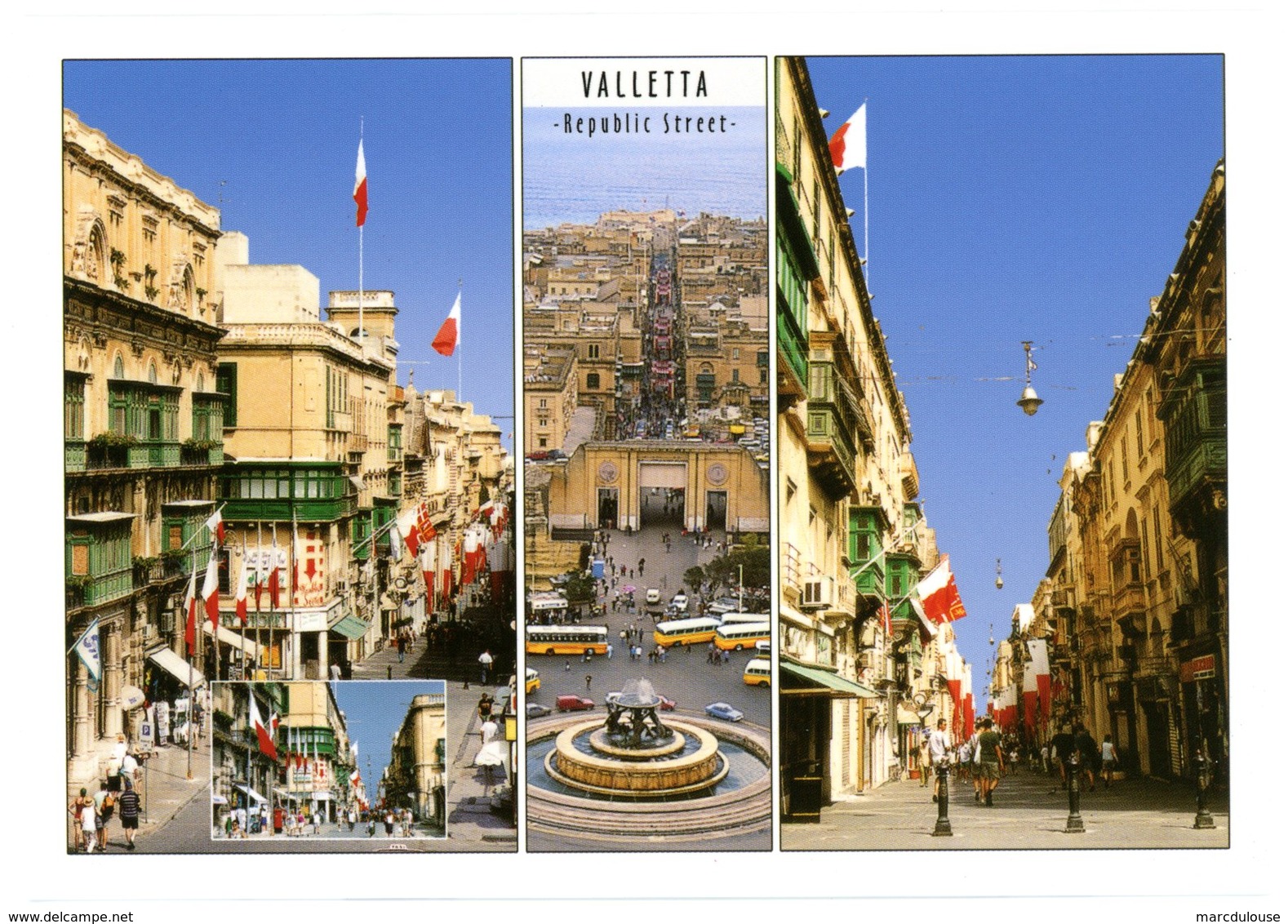 Malta. Valletta. Republic Street. Malte. La Valette. Rue De La République. - Malte