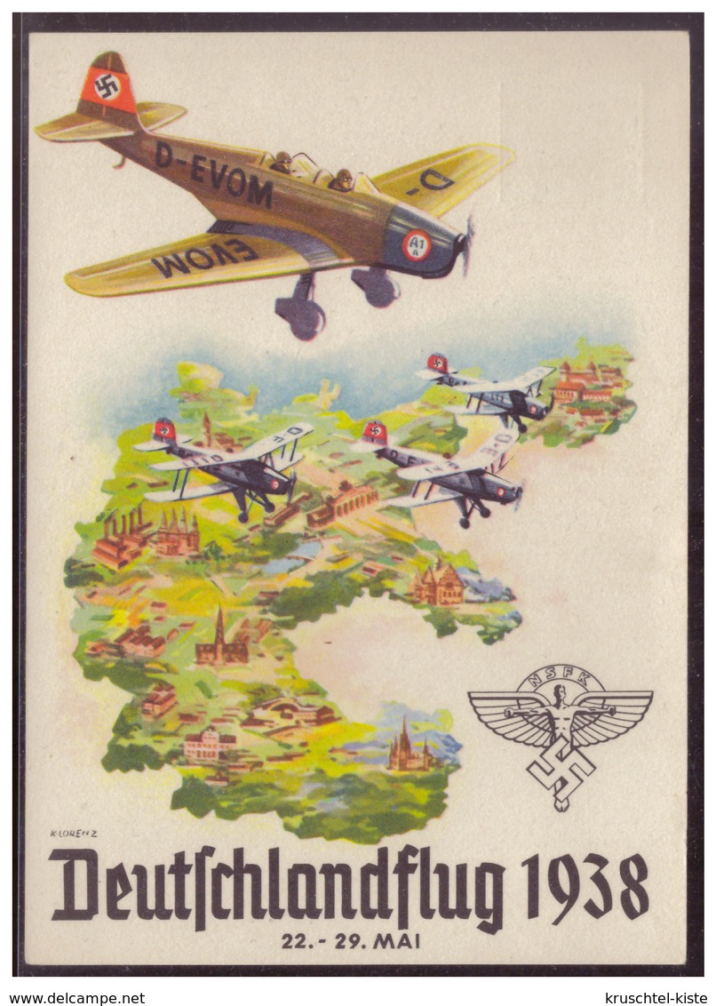 Dt-Reich (w00036) Privatganzsache Fech PP 127 C39, Propaganda Deutschlandflug 1938 22.-29.5., Ungebraucht - Other & Unclassified