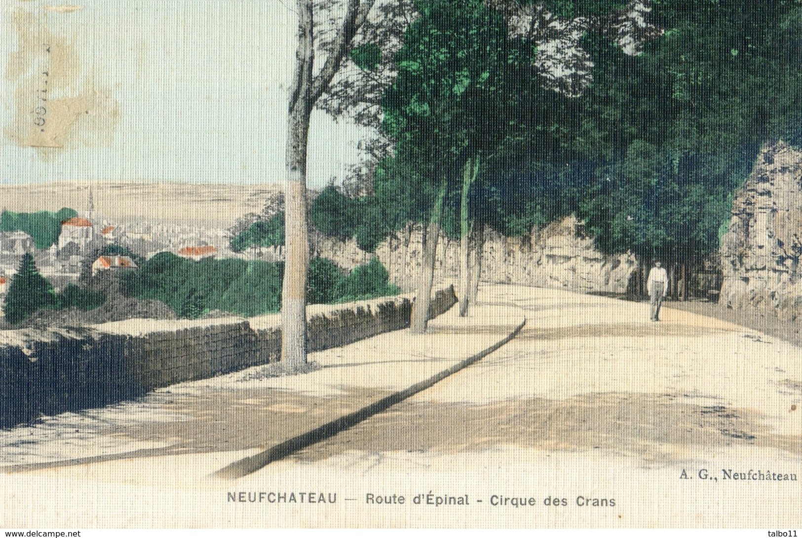 88 - Neufchateau - Route D'Epinal - Cirque Des Crans - Carte Tramée Et Colorisée - Neufchateau