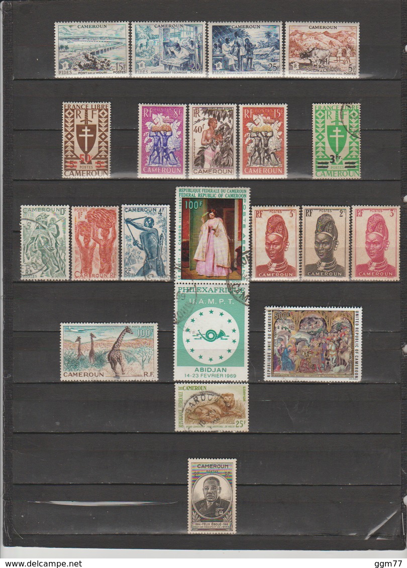 19 TIMBRES CAMEROUN OBLITERES & NEUFS** & * - Cameroun (1960-...)