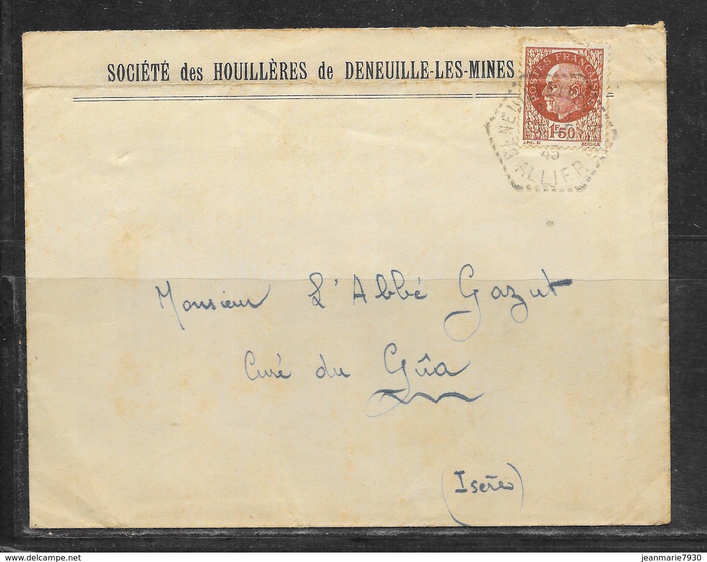 LOT 1812310 - N° 517 SUR LETTRE DE DENEUILLE LES MINES DU 10/05/43 - 1921-1960: Moderne