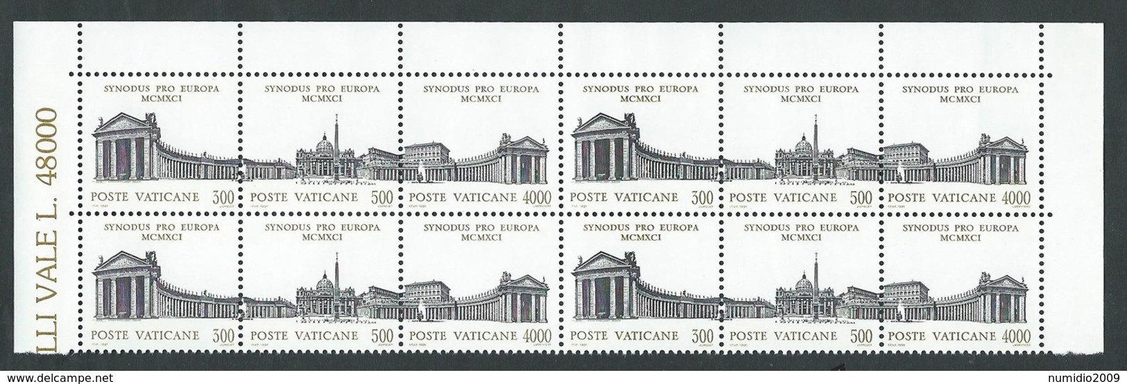 1991 VATICANO SINODO DEI VESCOVI QUARTINA MNH ** - Unused Stamps