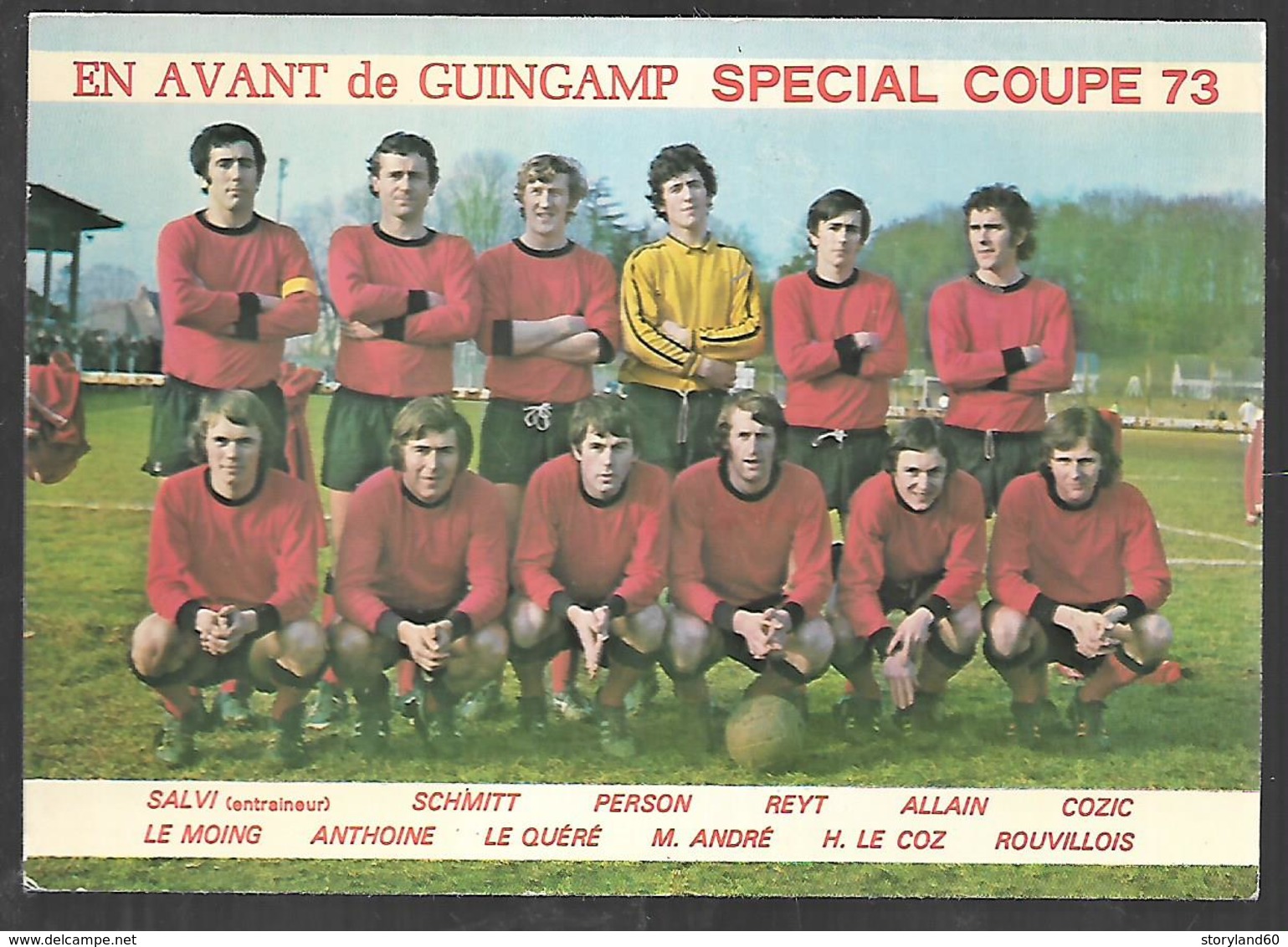 Cpm St004357 Spécial Coupe De France 1973 En Avant De Guingamp Signée Des Joueurs - Calcio