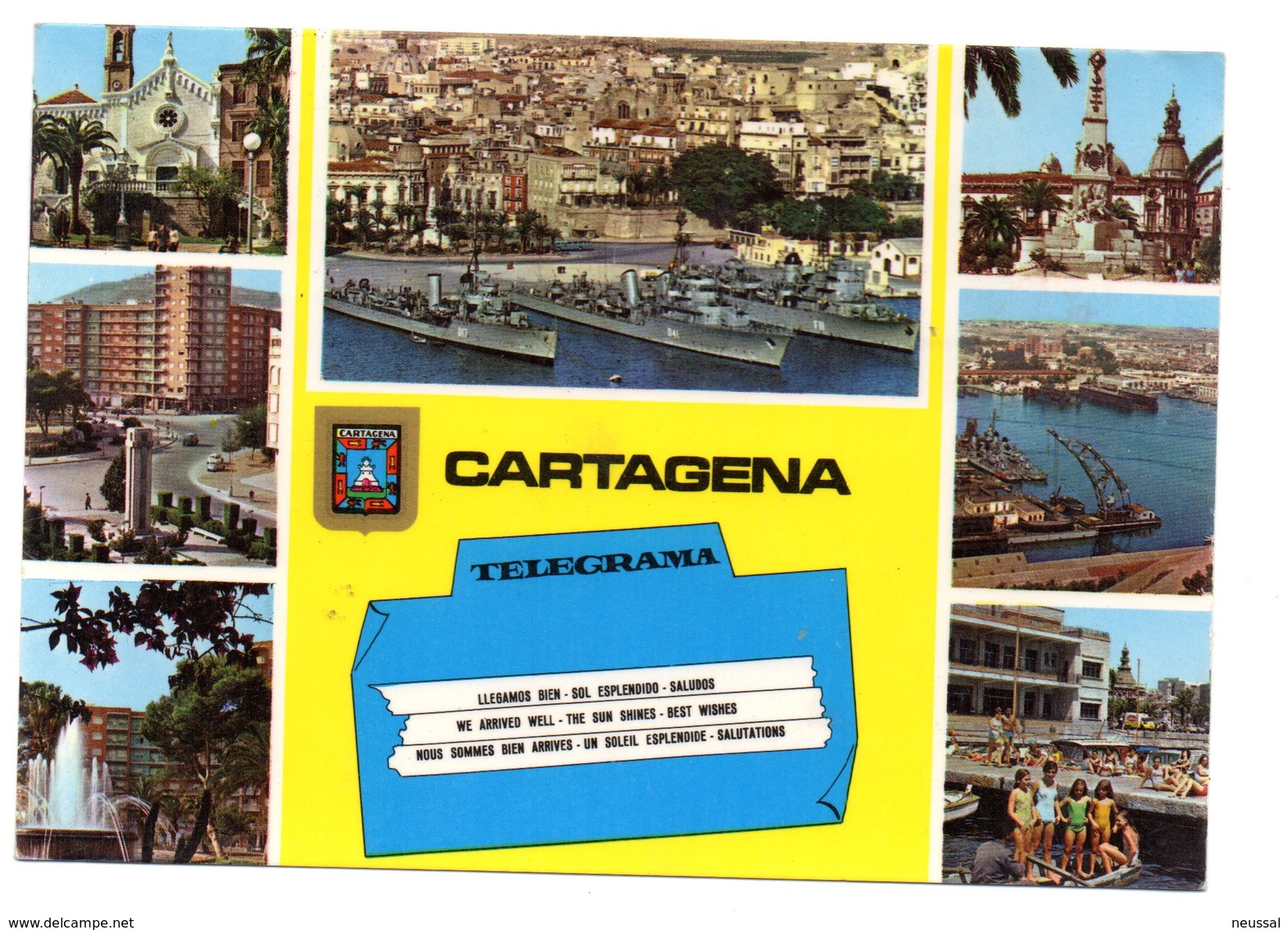 Tarjeta De Cartagena Con Matasellos En Rodillo De Cartagena 1985 - Cartas & Documentos