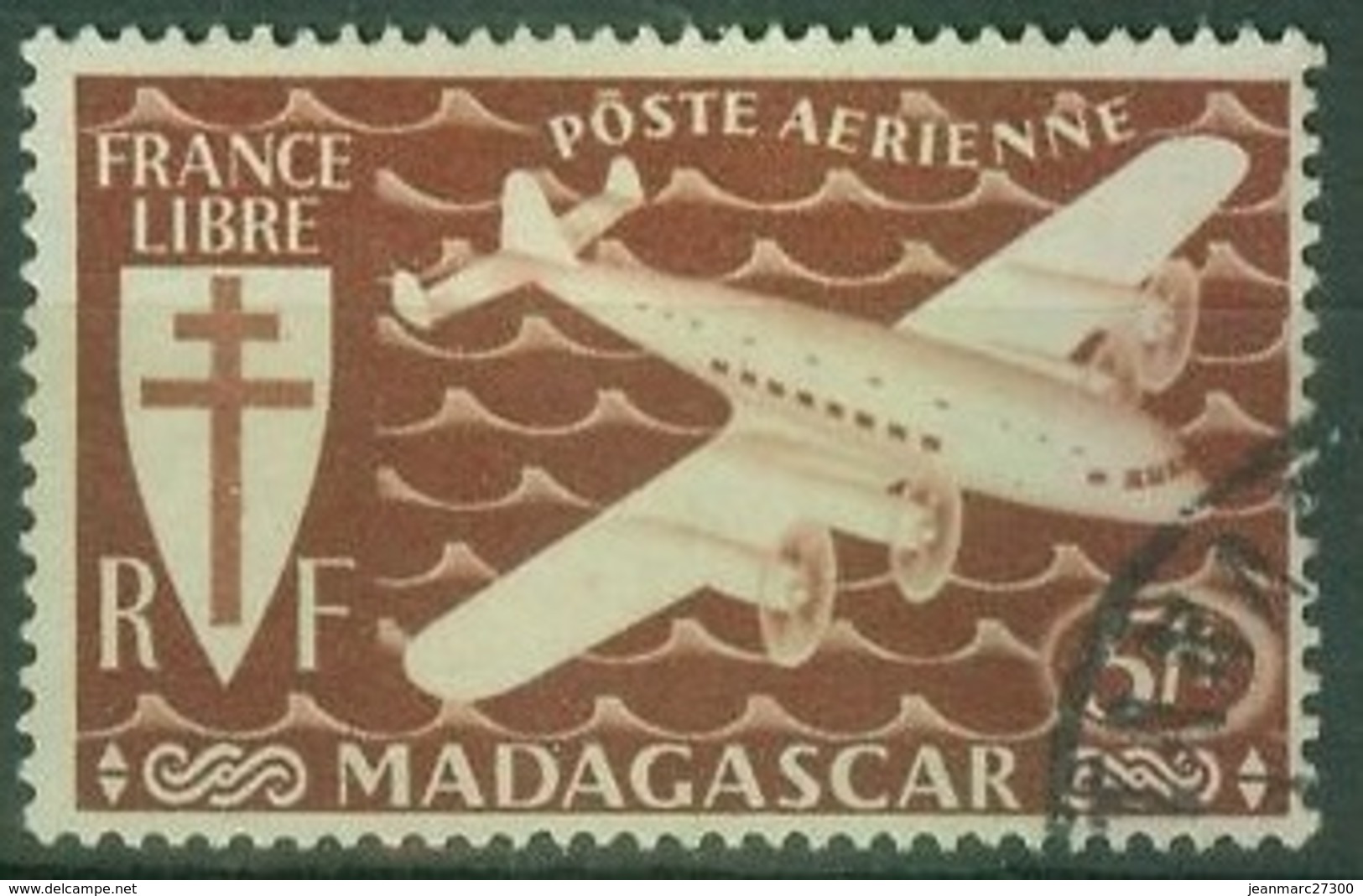 Colonies Françaises - Madagascar  YT PA 57 Oblitéré - Luchtpost