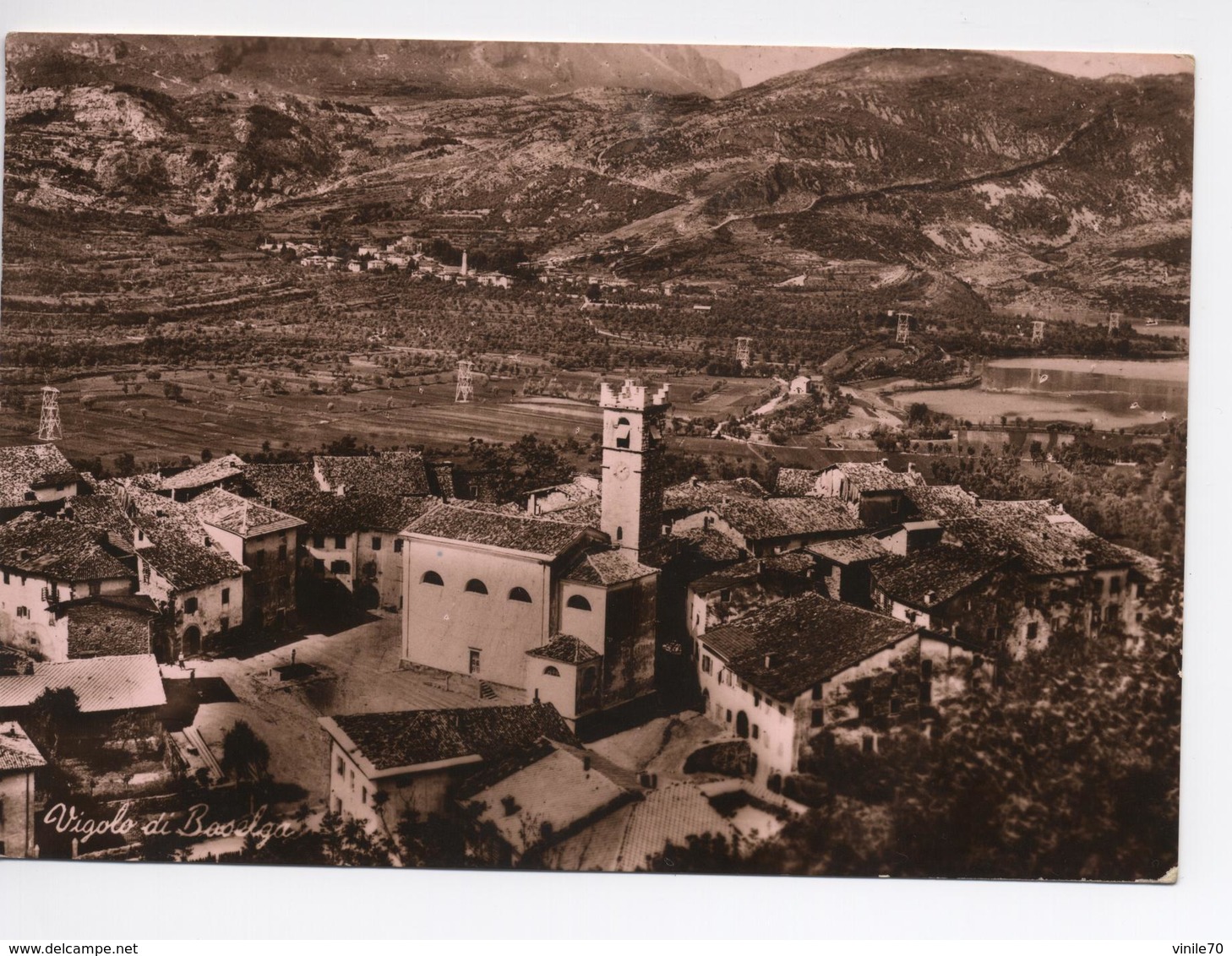 VIGOLO DI BASELGA  TRENTO   Cartolina  Viaggiata 1953 - Trento