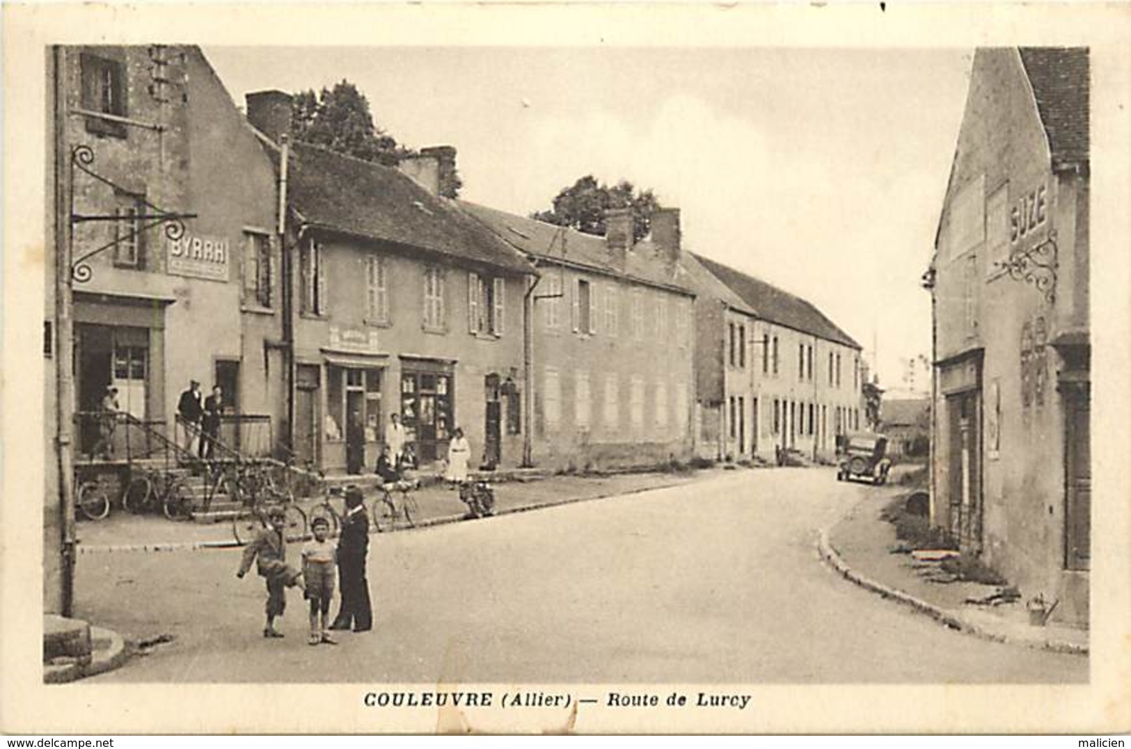 - Allier - Ref-C286- Couleuvre - Route De Lurcy - Cafe - Cafes - Magasin - Magasins - Carte Bon Etat - - Other & Unclassified