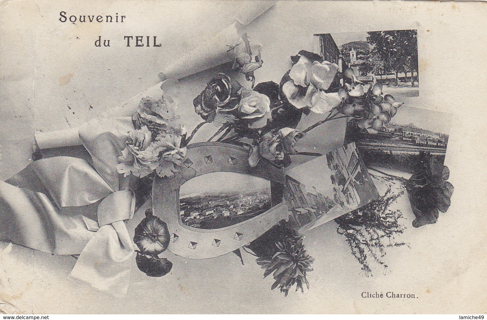 Souvenir Du TEIL (fer A Cheval) Circulée  1914 - Le Teil