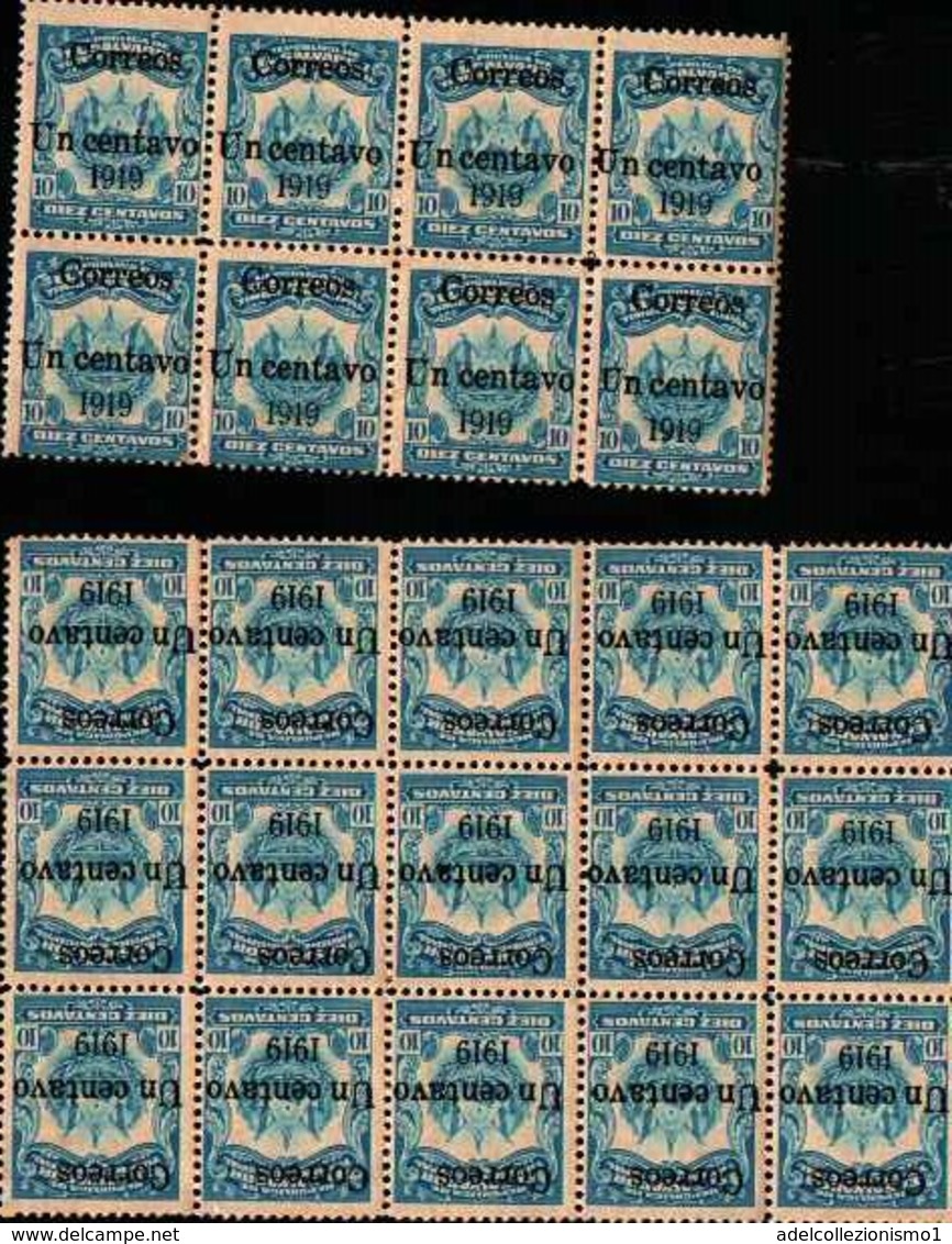 74780) 1919 - EL SALVADOR - SURCHARGED IN BLACK -  1C SU 10C LOTTO DI 23 V.-SG - El Salvador