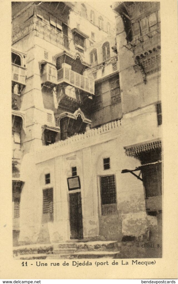 Saudi Arabia, DJEDDAH JEDDAH, Street Scene, Port Of Mecca (1910s) Postcard - Arabie Saoudite