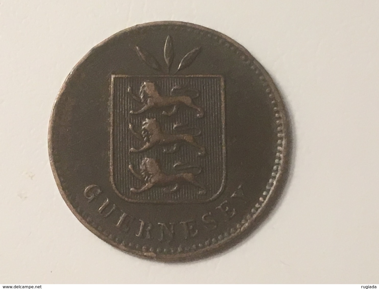 1903 Guernsey 4 Doubles Coin, Fine - Guernsey