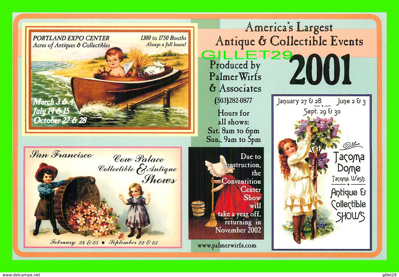 PORTLAND, OR - PALMER /WIRFS & ASSOCIATES - ANTIQUE & COLLECTIBLE EVENTS IN 2001 - - Portland