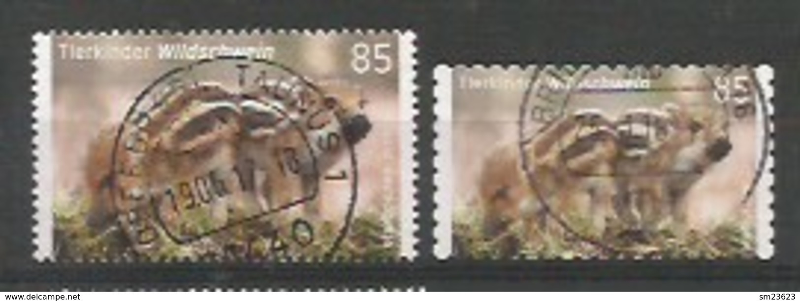 BRD 2017  Mi.Nr. 3289 + 3293 , Tierkinder - Wildschwein - Selbstklebend + Naßklebend - Gestempelt / Used / (o) - Usati