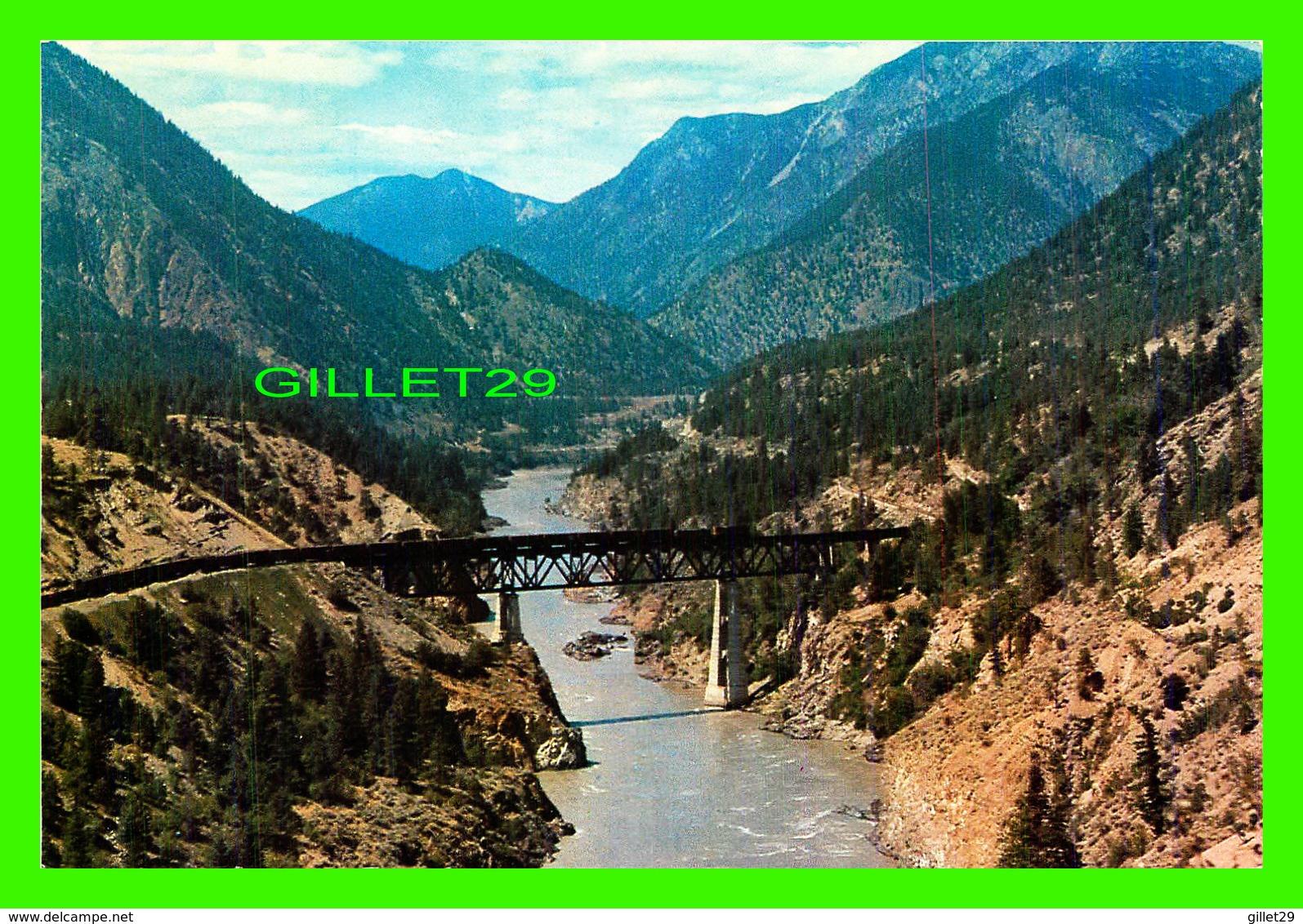 LILLOOET, BC - BRITISH COLUMBIA RAILWAY BRIDGE - PRE-STAMPED POSTCARD - - Autres & Non Classés