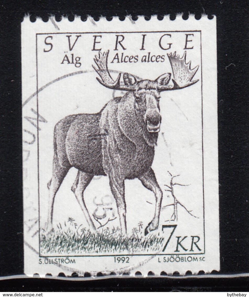 Sweden 1992 Used Sc #1934 7k Alces Alces Moose - Oblitérés
