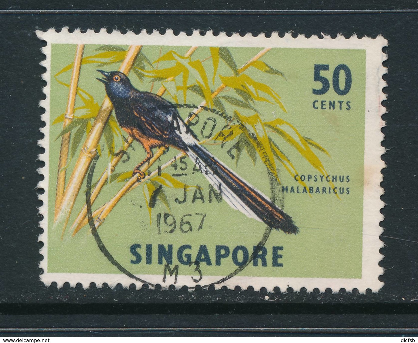 SINGAPORE, 1966 50c Wmk Sideways Fine Used - Singapore (1959-...)